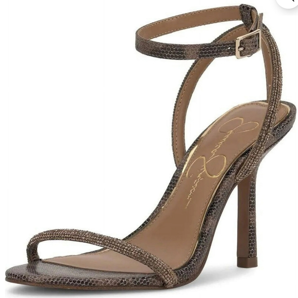 Jessica Simpson Brown Ankle Strap Heels